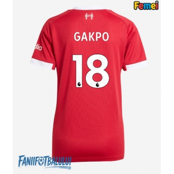 Liverpool Cody Gakpo #18 Tricou Fotbal Replică 2025-26 Femei Acasa